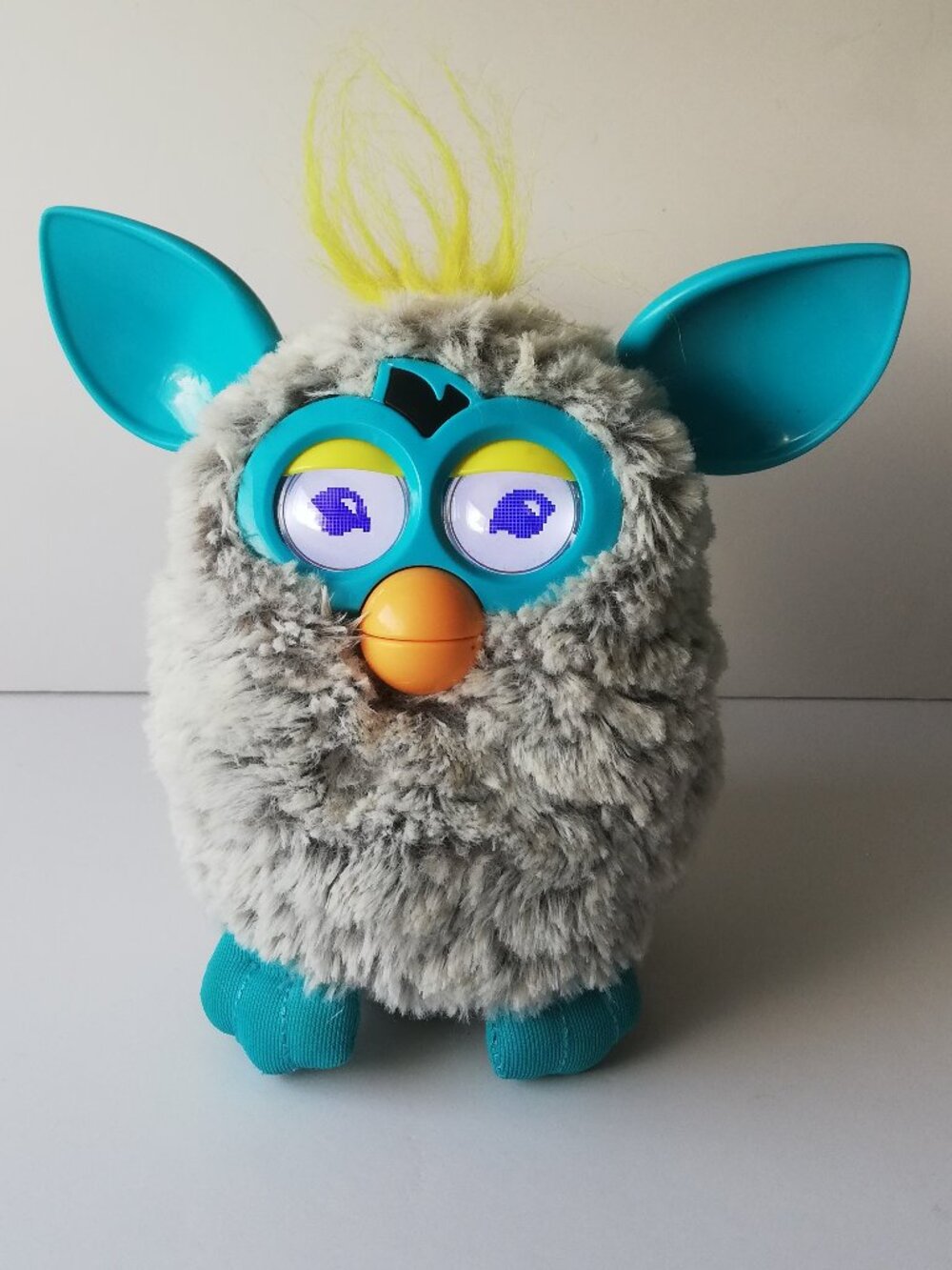 2012 Furby Rain Cloud Gray/Teal Interactive Electronic Toy – Tested & Working